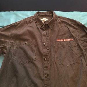 Mens Harley Davidson button down shirt