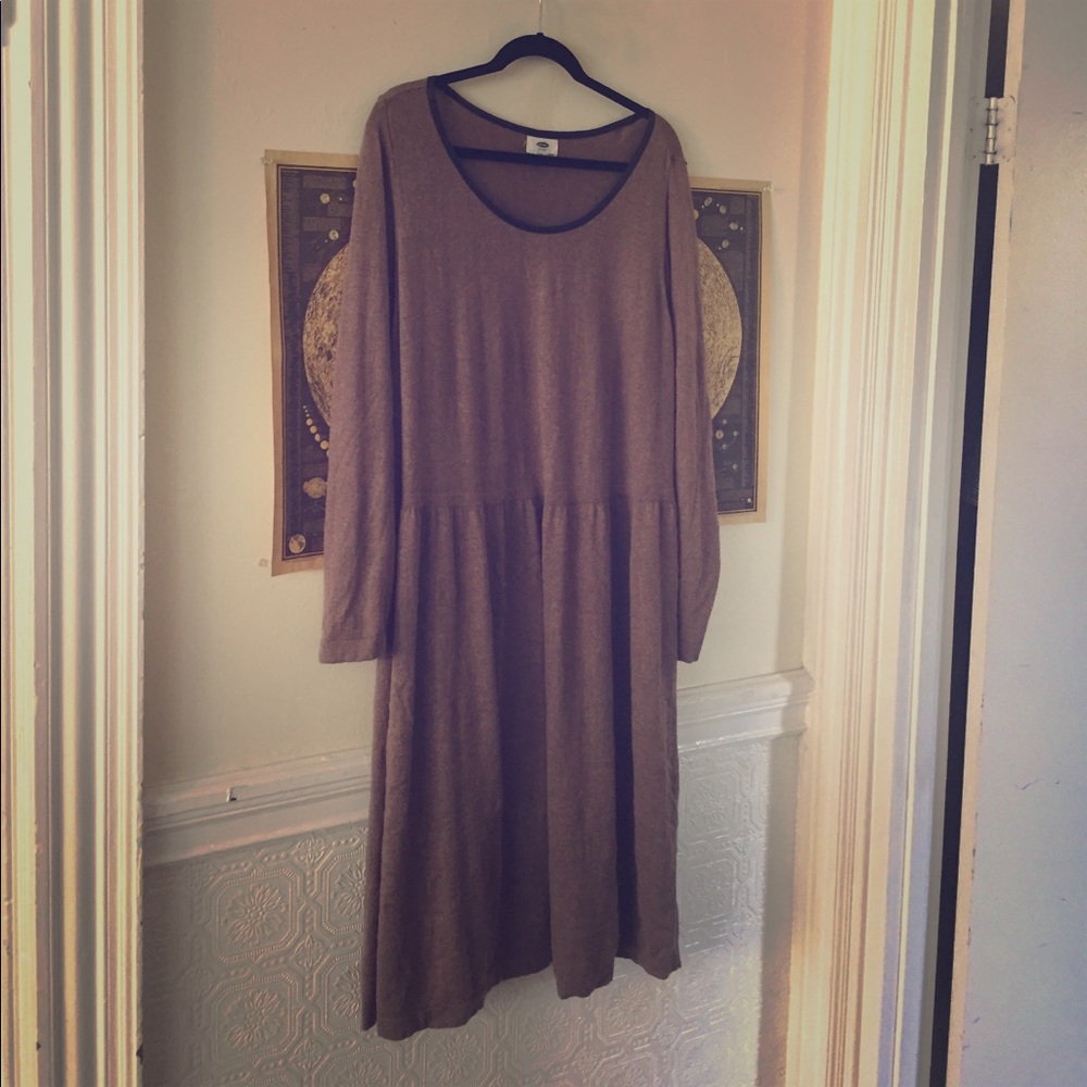 Being with black leather trim soft dress