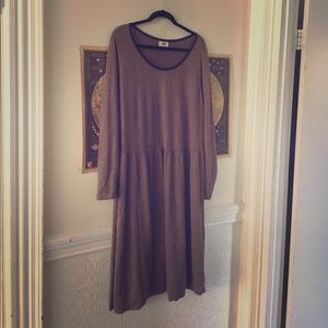 Being with black leather trim soft dress