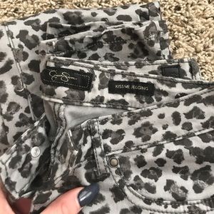 Jessica Simpson leopard print skinny jeans