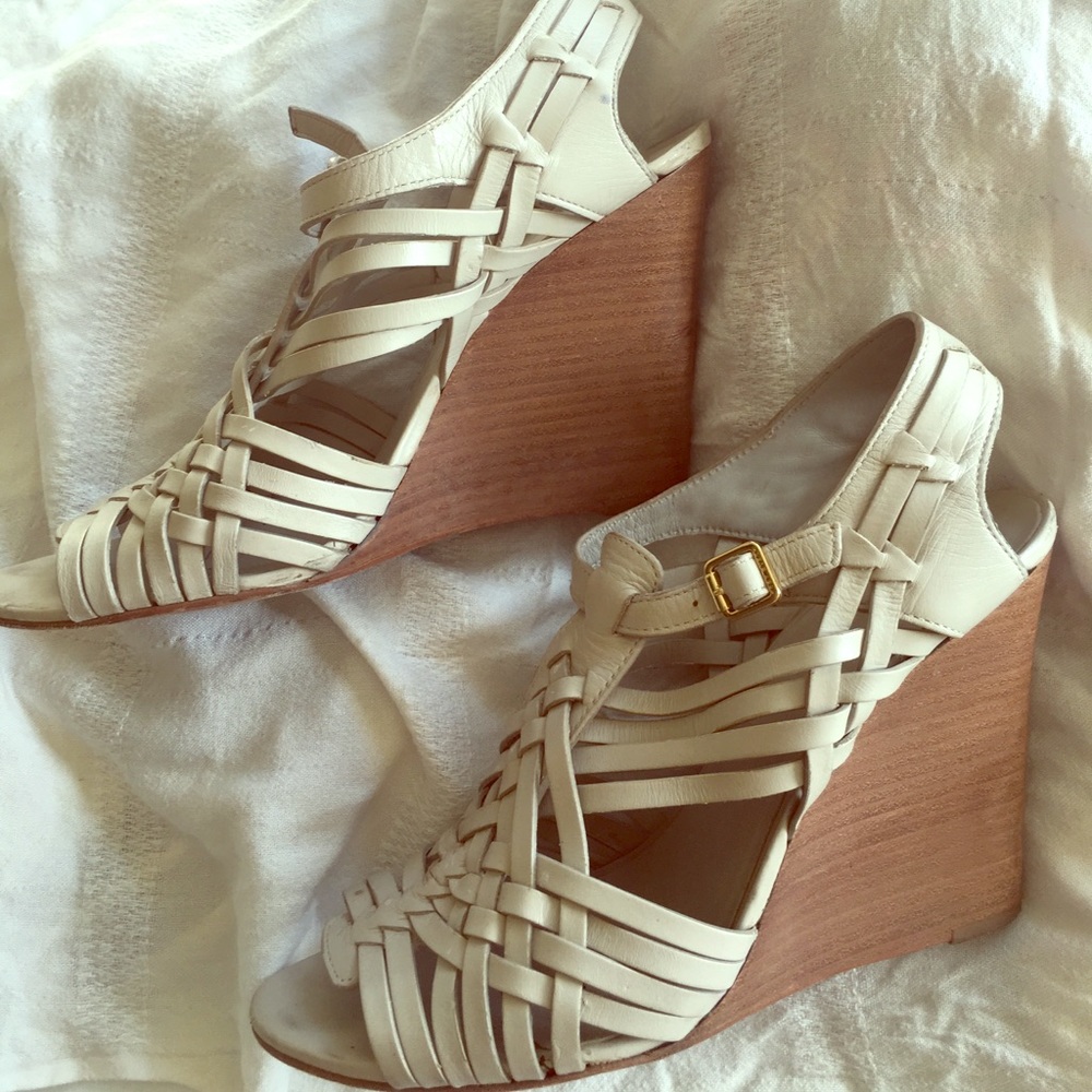 Size 11 Tory Burch Cream Wedges