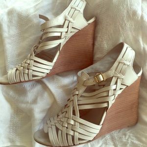 Size 11 Tory Burch Cream Wedges