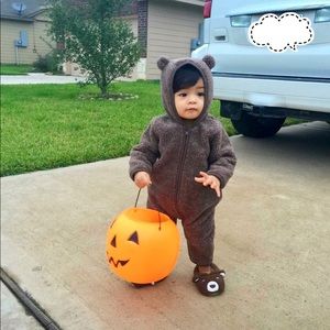 BabyGap brown bear zip one-piece