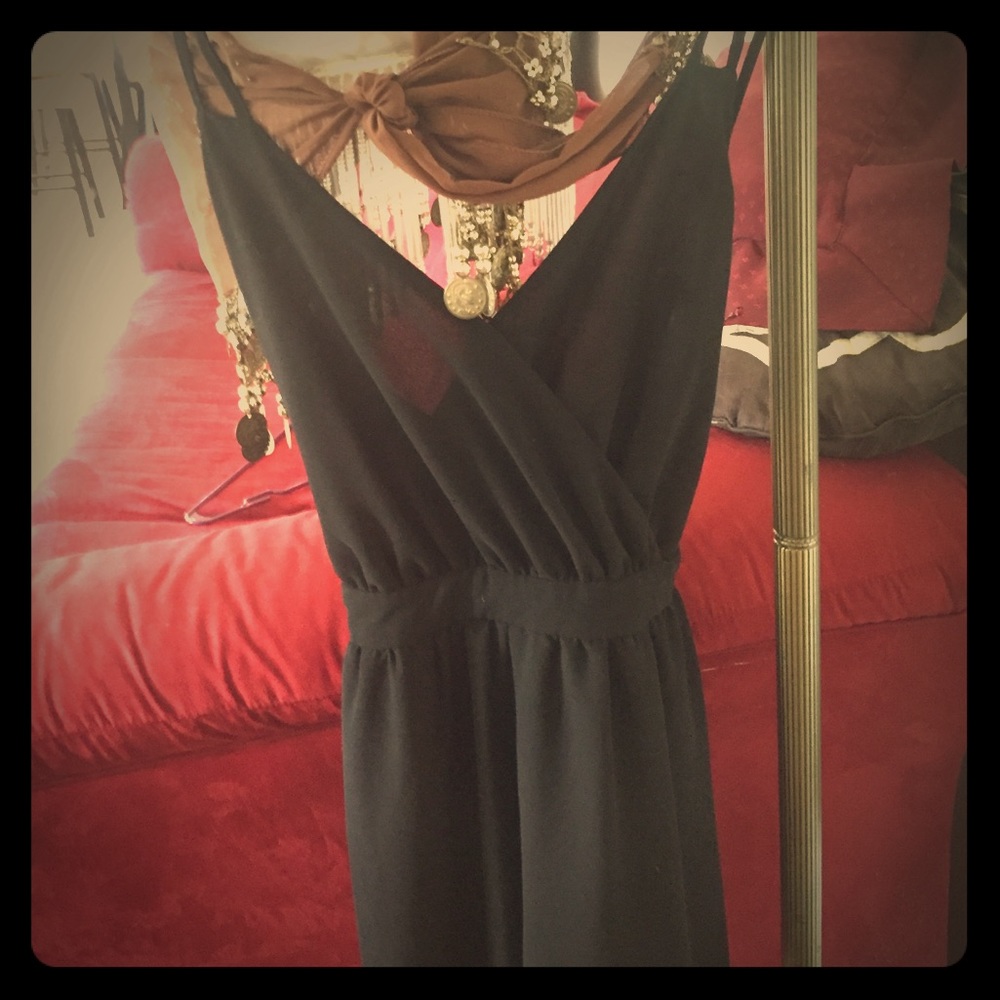 Naked Zebra. Sheer black romper