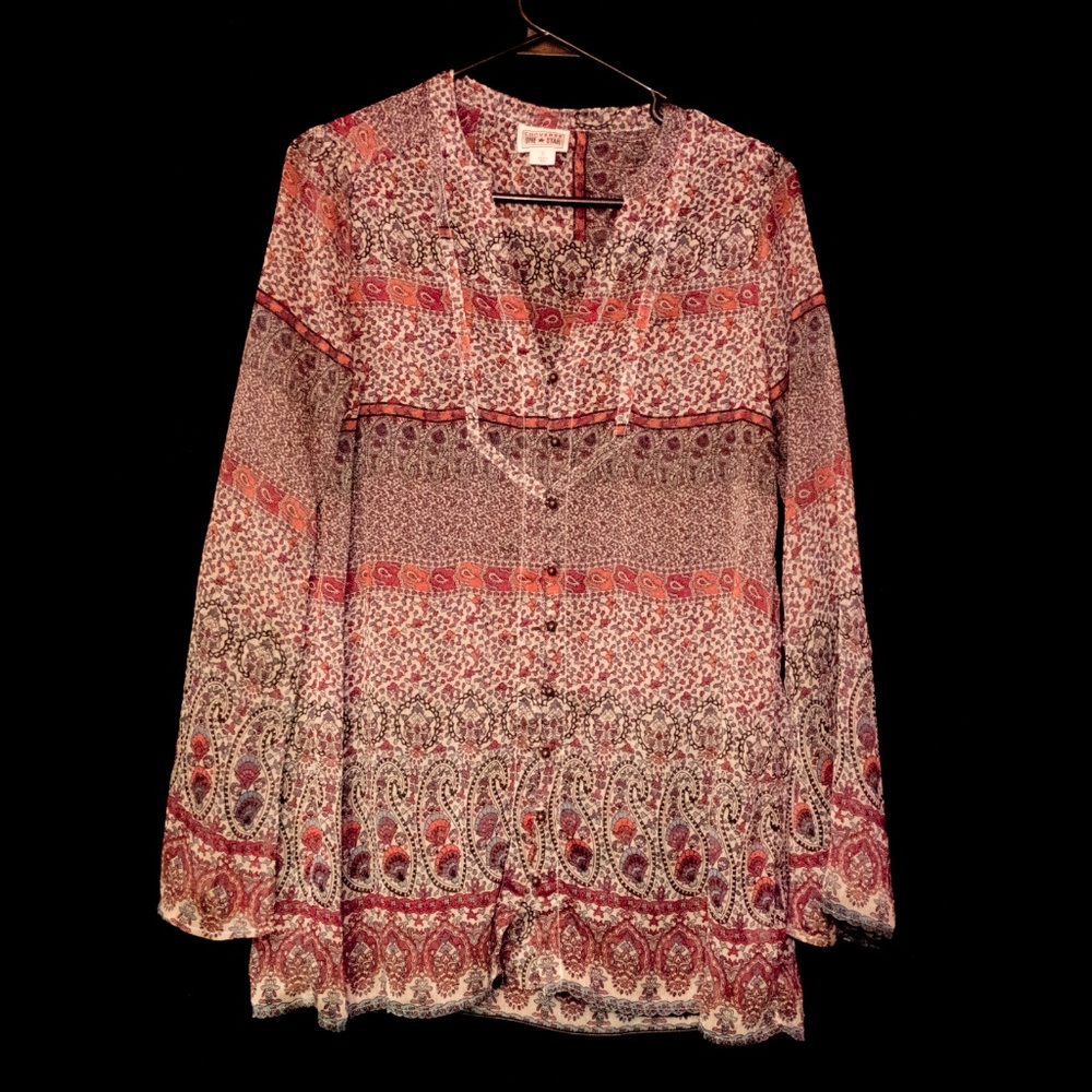 Converse One Star Sheer Long Sleeve top