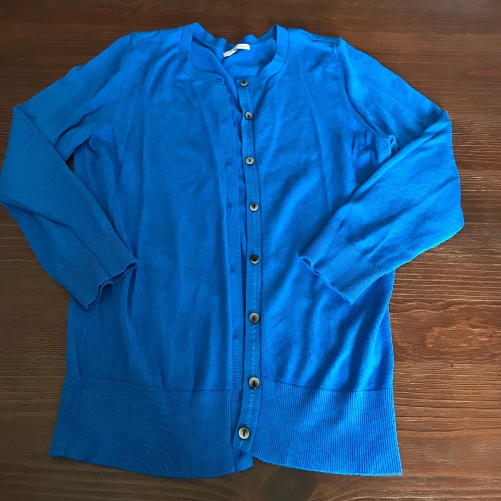 Halogen Blue 3/4 Length Cardigan