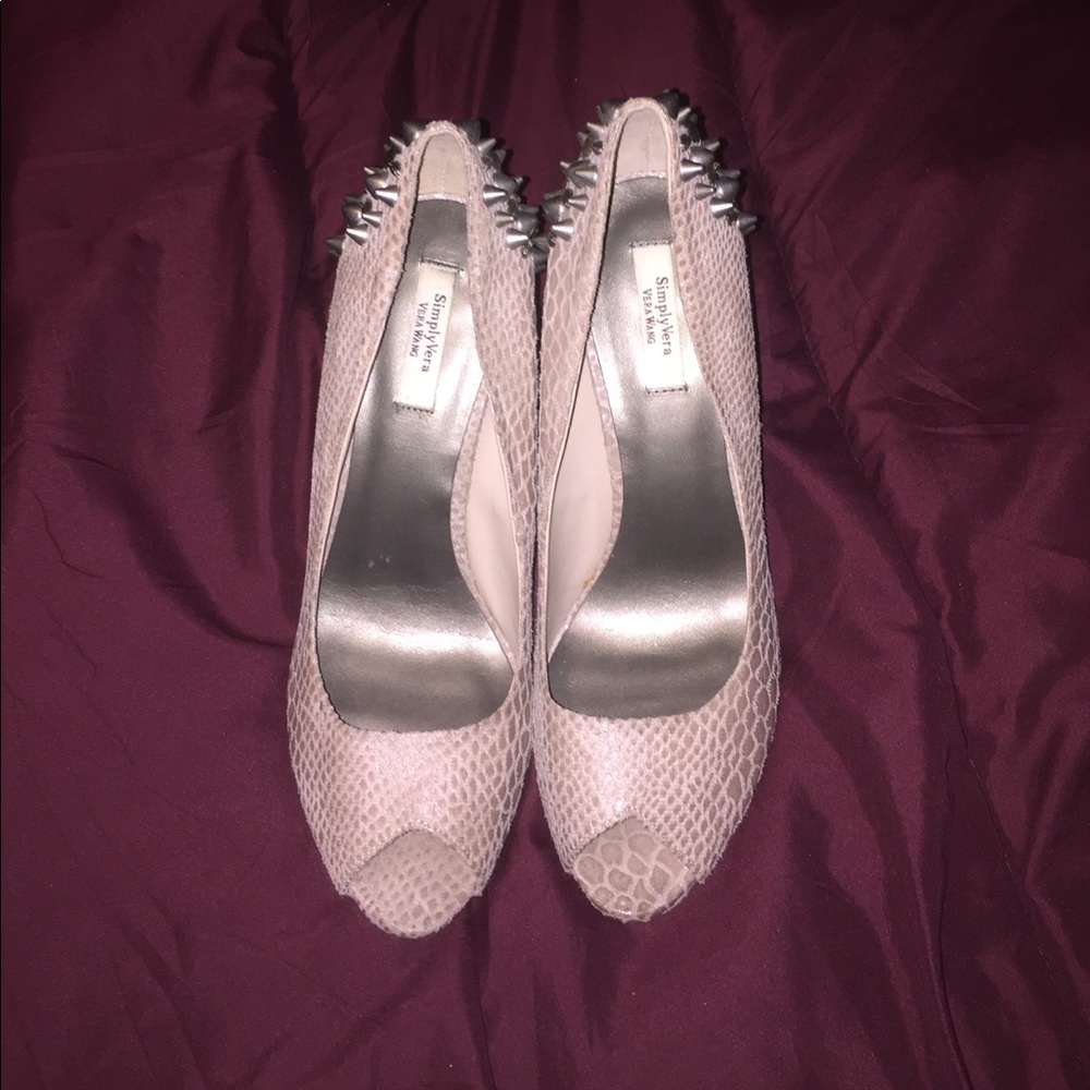 Tan spiked heel
