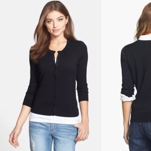 Halogen 3/4 Length Cardigan in Black