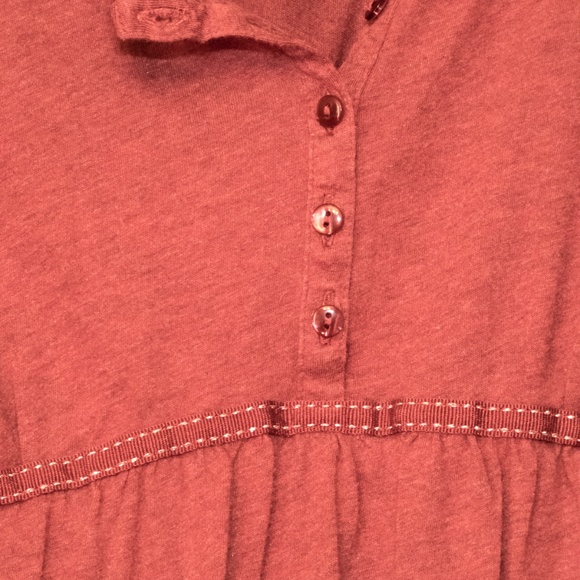 Quarter Sleeve Red Blouse with tie - Picture 2 of 5