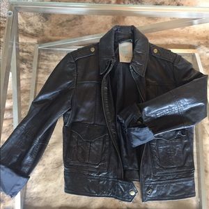 Hinge real Leather Jacket