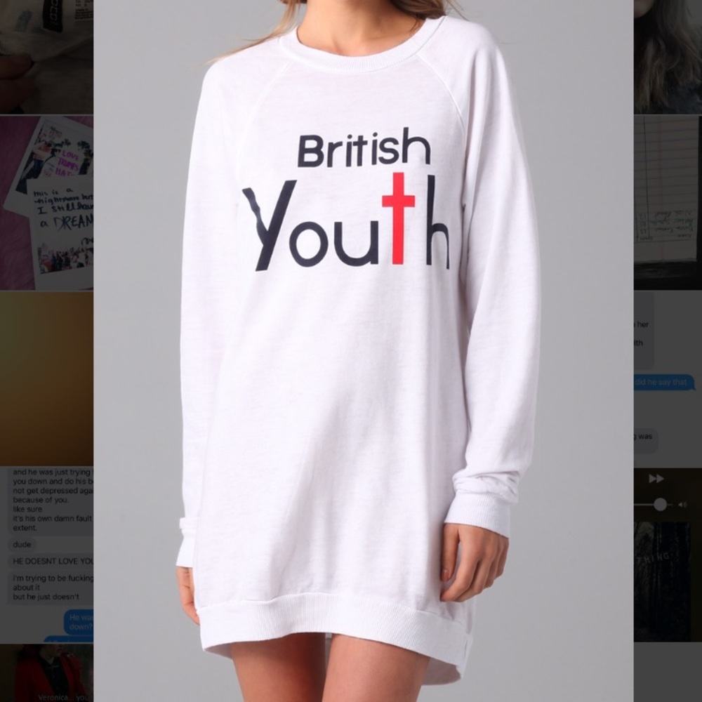 British youth sweater dress wildfox