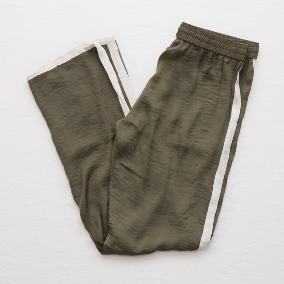 aerie Pants - New Aerie Satin Track Pants - XLarge