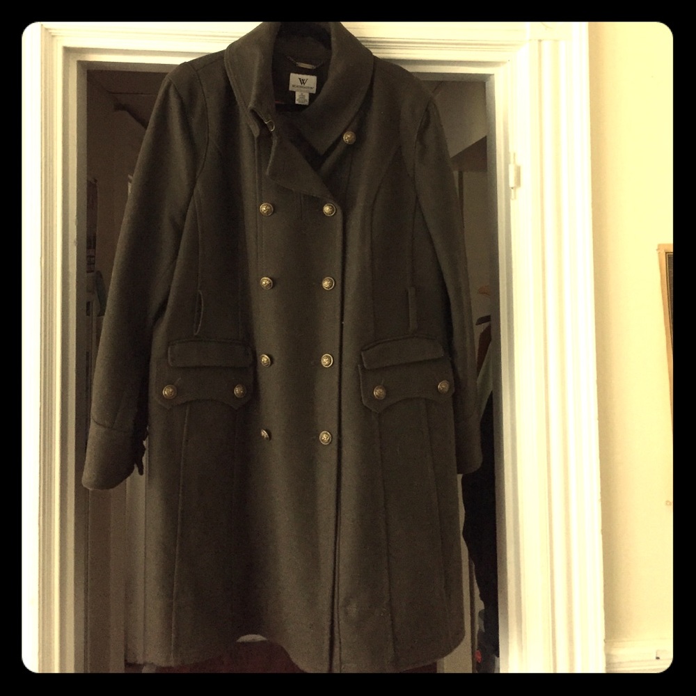 Military style wool jacket