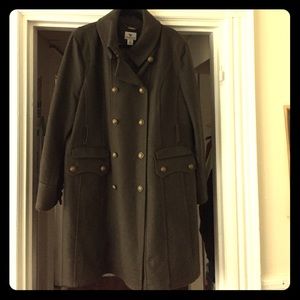 Military style wool jacket