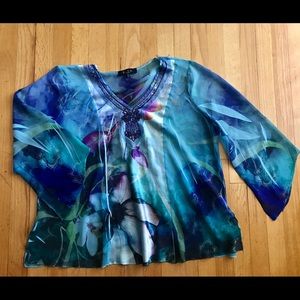 Blouse with jewel details