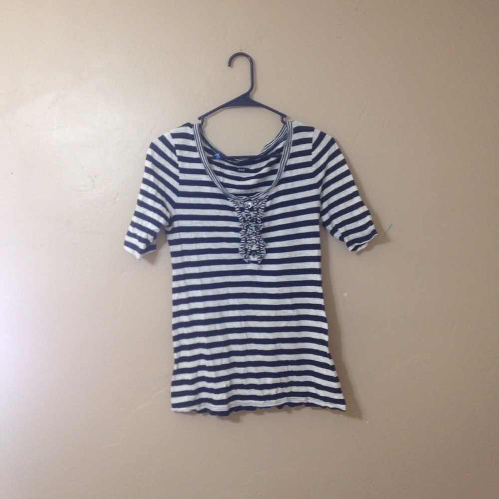 Blue and white cute shirt!!