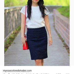 J.Crew Pencil Skirt in Navy