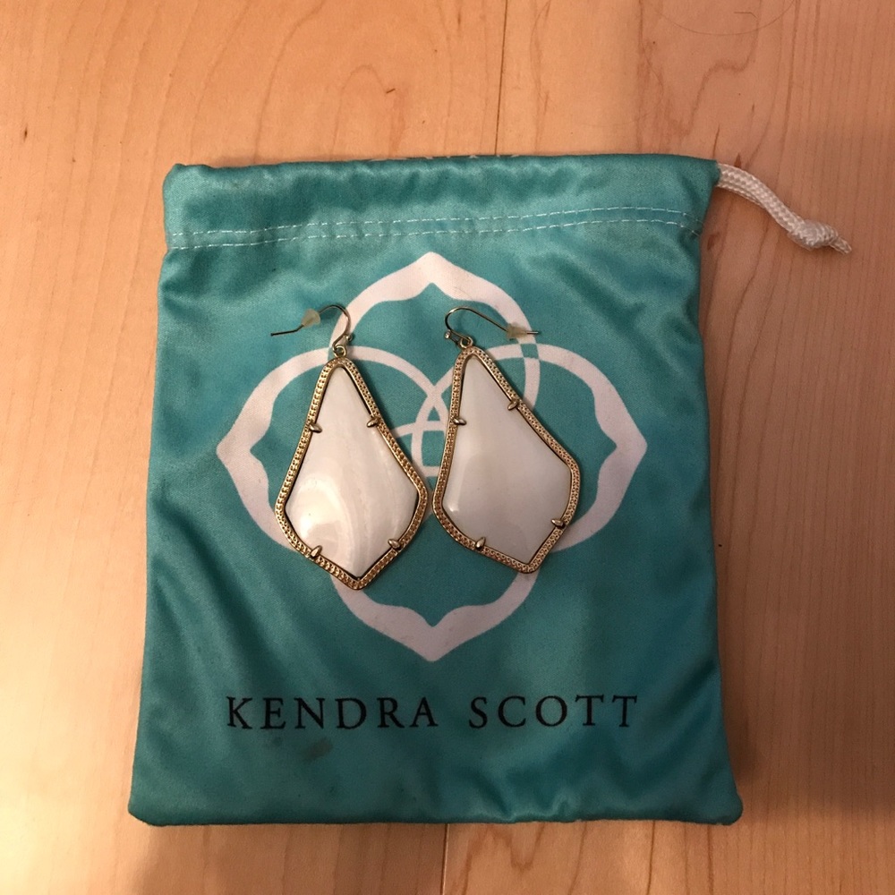 Kendra Scott white dangle earrings
