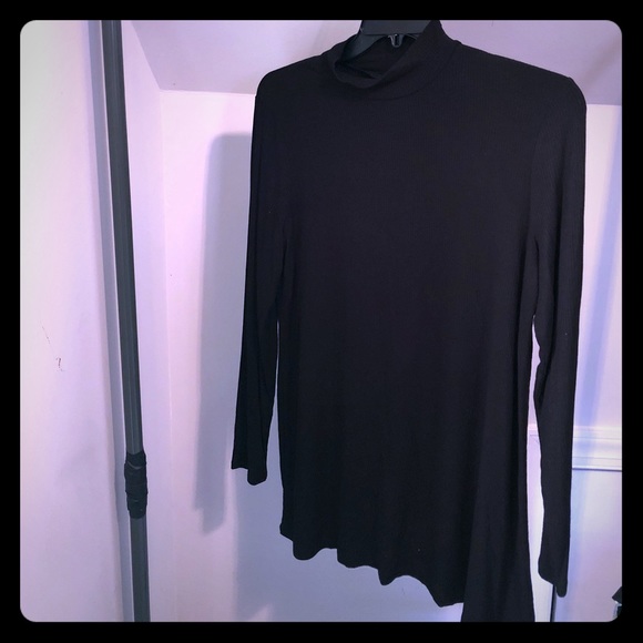 Knit tunic top. Black - Picture 1 of 3