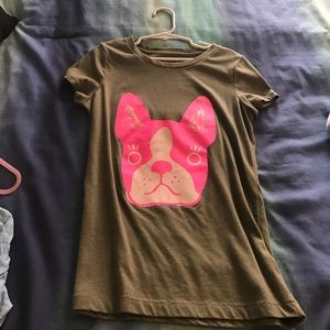 Cat and Jack Girls Dog T Shirt Size M 7/8