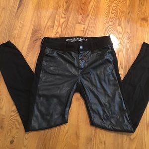 American eagle pleather jeggings