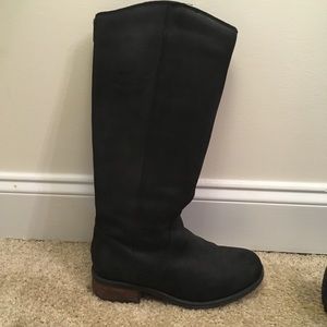 Black suede UGG boots