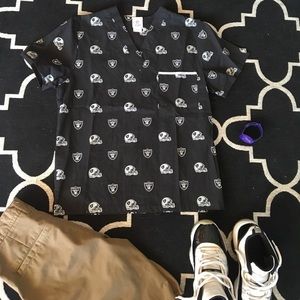 Raiders Adult Small Scrub