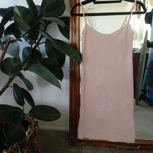Pink tight slip dress from free people