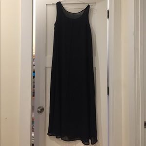 Black sheer maxi dress