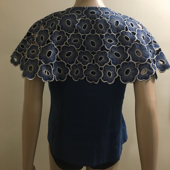 ⤵️ Embroidered Irish Linen Blouse/Top - Picture 3 of 8