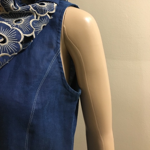 ⤵️ Embroidered Irish Linen Blouse/Top - Picture 4 of 8