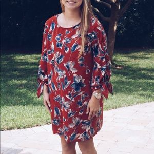 Rust Colored Floral Dress