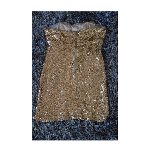 Bronze/Rose Gold sequin mini dress - Picture 6 of 7