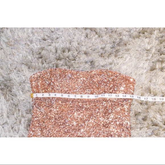 Bronze/Rose Gold sequin mini dress - Picture 3 of 7