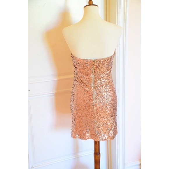 Bronze/Rose Gold sequin mini dress - Picture 2 of 7