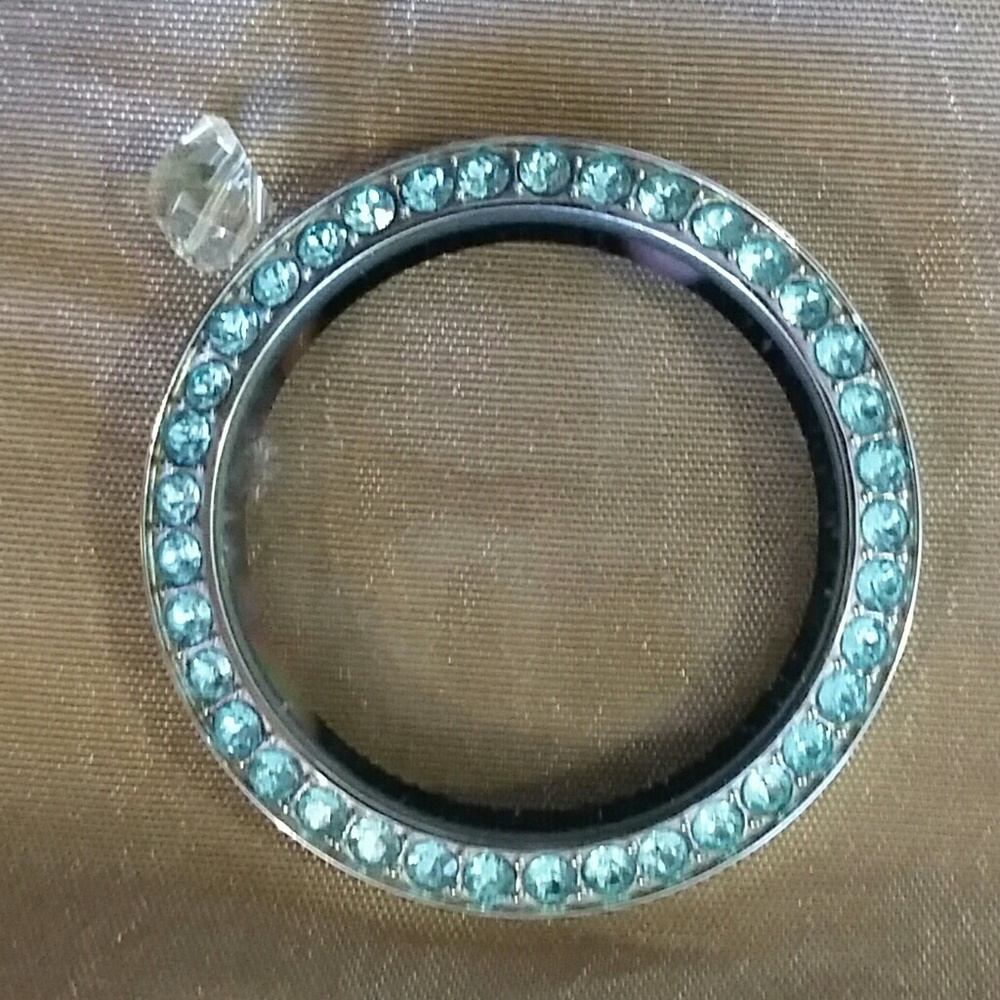 Origami Owl Large Aqua Face Plate