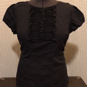 The Limited Cotton Pin Stripe Short Cropped Sleeve