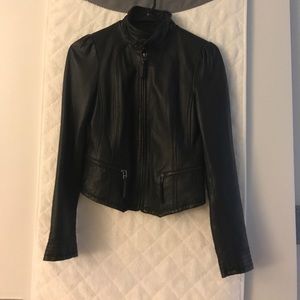 Zara leather jacket xs