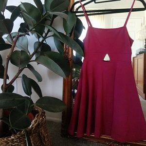 Cute pink fit and flare dress from urban outfitter