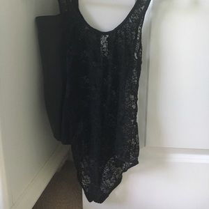 Black lace bodysuit