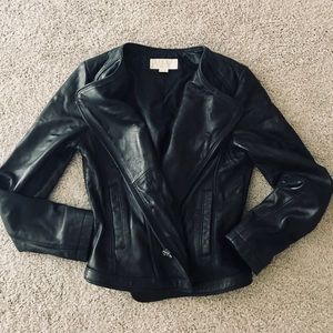Michael Kors Leather Moto Jacket