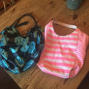 2 large size beach bags