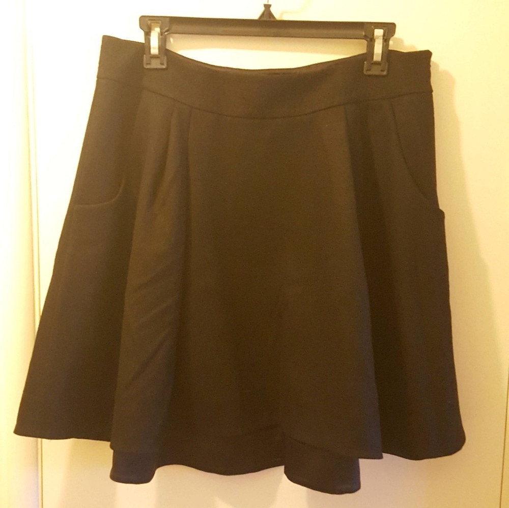 DVF diane Von Furstenberg Black Wool Skirt