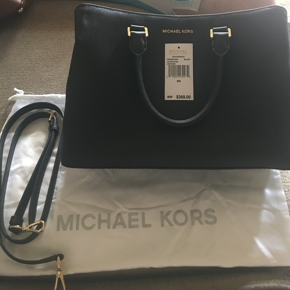 Michael Kors Large Savannah Black satchel