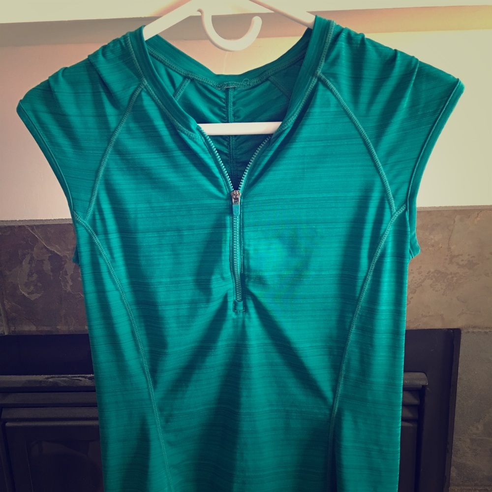Athleta Teal Zip Top