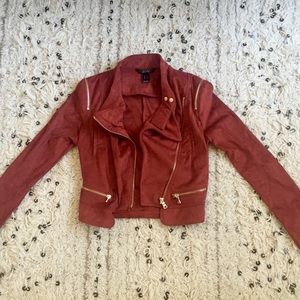 Faux Suede Moto Jacket