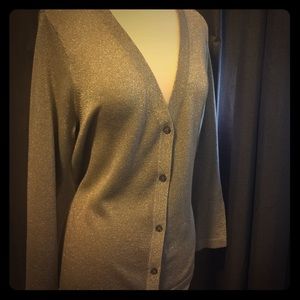 Like New! Avenue silver sparkle cardigan