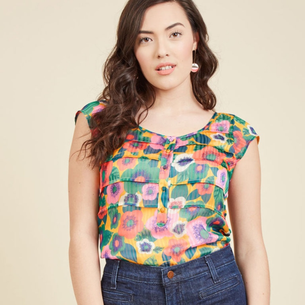 Modcloth Brimming with Brio Top
