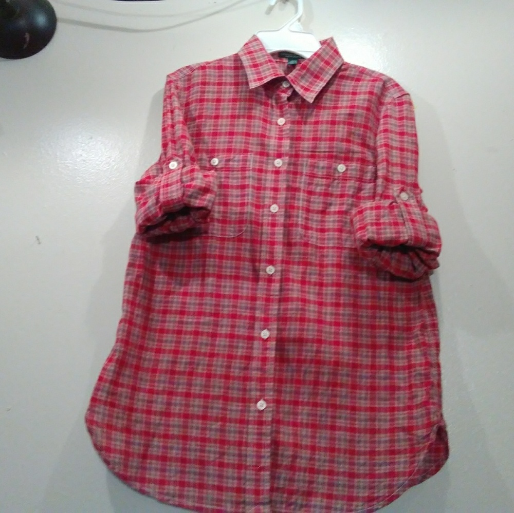 (S) Lauren Ralph Lauren Long Sleeve Button Down