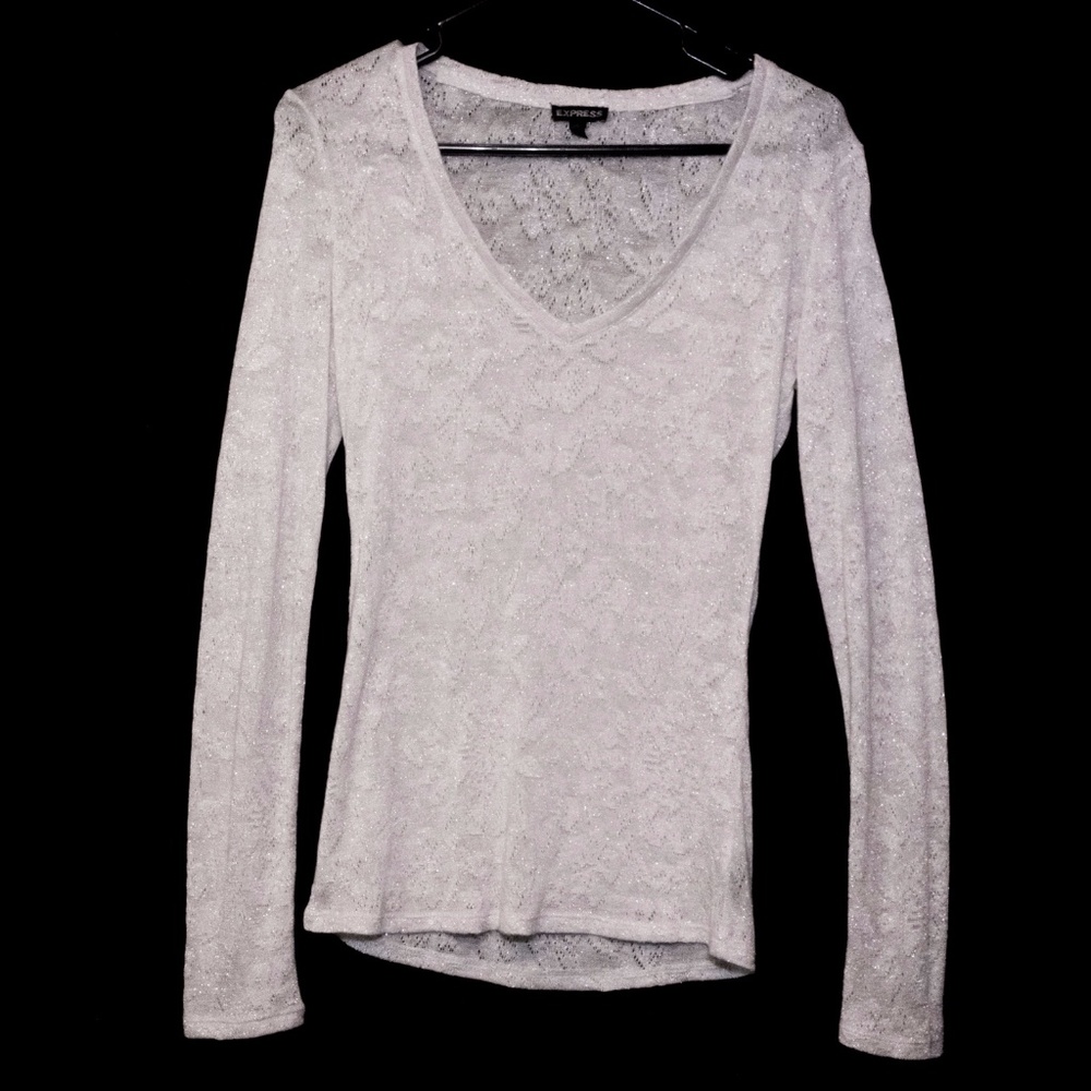 Express Thin Lacey Longsleeve Blouse